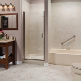 Bath Liners Curved Almond